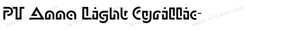 PT Anna Light Cyrillic字体转换